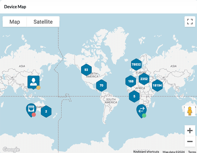 cThings Cloud entity map global