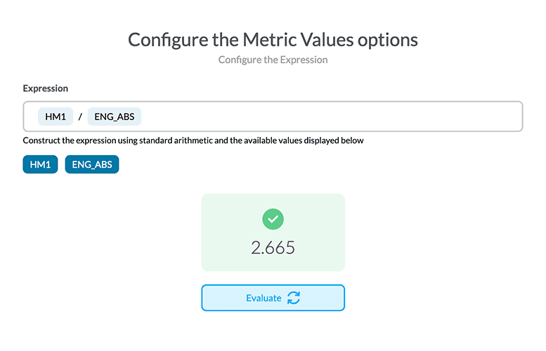 cThings Cloud metric configuration