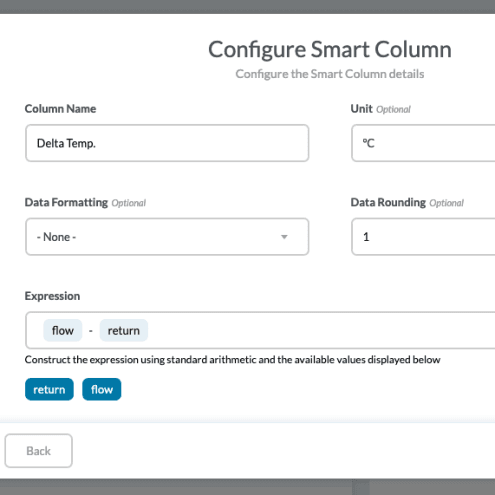 report smart column configuration